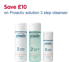Save ten pounds on Proactiv three step cleanser